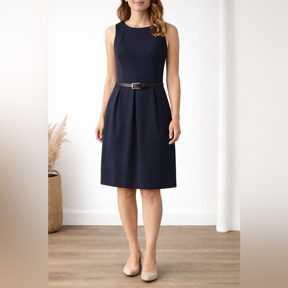 MARCS Navy Sleeveless Midi Dress | Size AUS 8